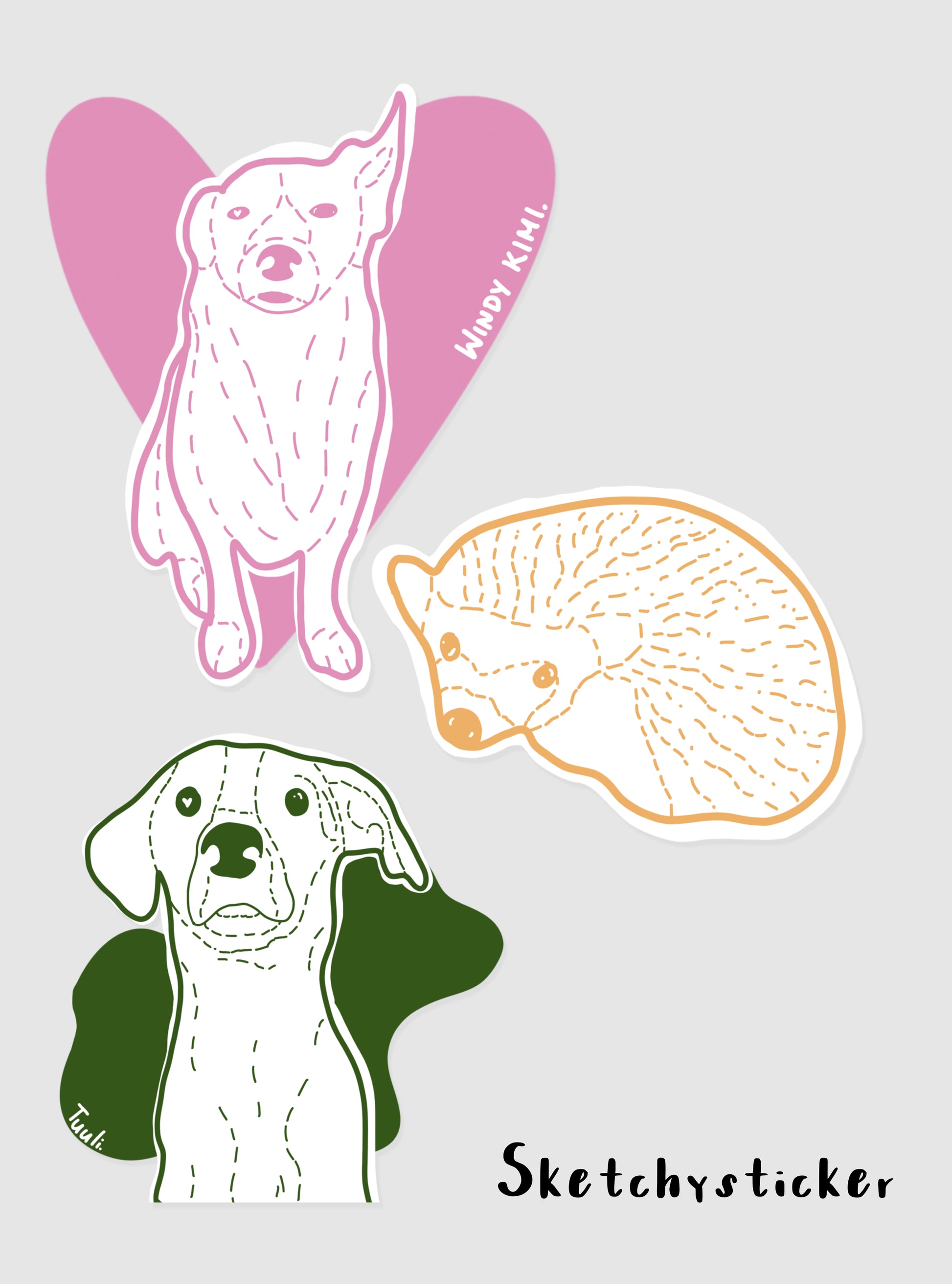 Sketchysticker - dein Haustier als digitaler Oldschool-Sticker.